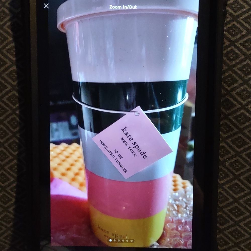 Brand New In Package kate spade™ Candy Stripe Tumbler with Straw